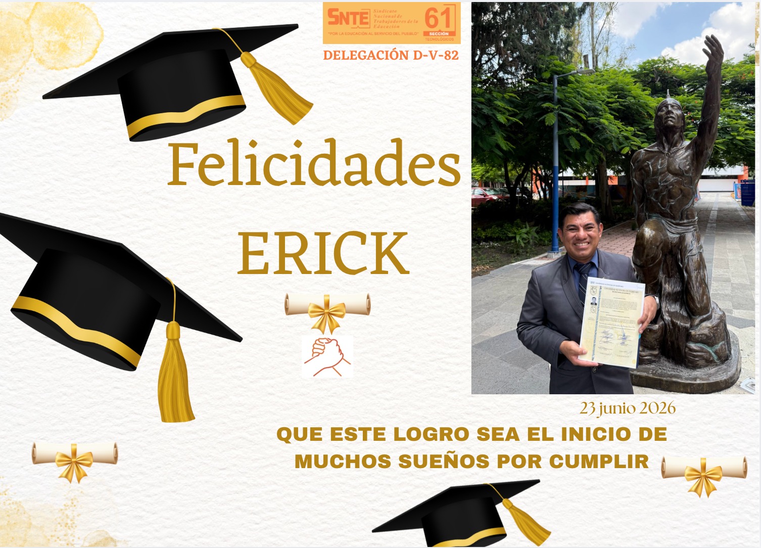 Felicidades al Doctor Erick Álvarez Alfaro